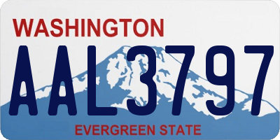 WA license plate AAL3797