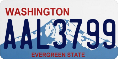 WA license plate AAL3799