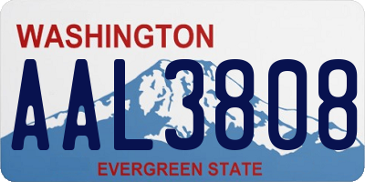 WA license plate AAL3808