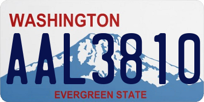 WA license plate AAL3810