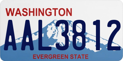 WA license plate AAL3812