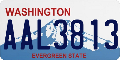 WA license plate AAL3813