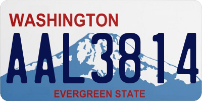 WA license plate AAL3814