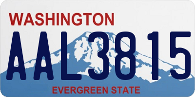 WA license plate AAL3815