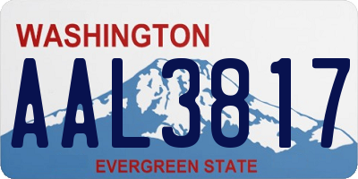 WA license plate AAL3817