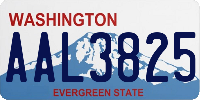 WA license plate AAL3825