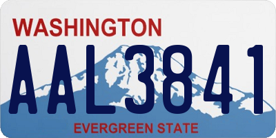 WA license plate AAL3841