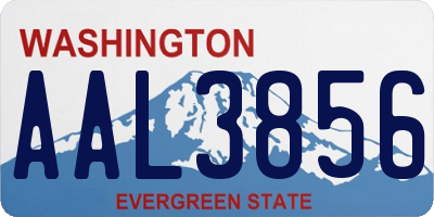 WA license plate AAL3856