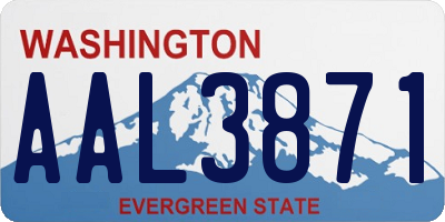 WA license plate AAL3871