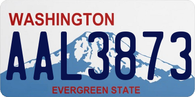 WA license plate AAL3873