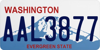 WA license plate AAL3877