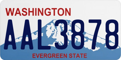 WA license plate AAL3878