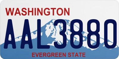 WA license plate AAL3880