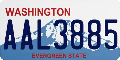 WA license plate AAL3885