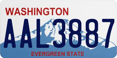 WA license plate AAL3887