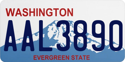 WA license plate AAL3890