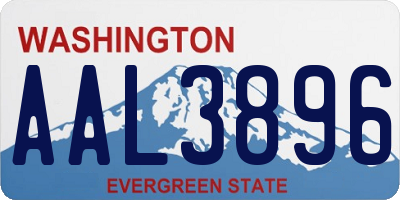 WA license plate AAL3896