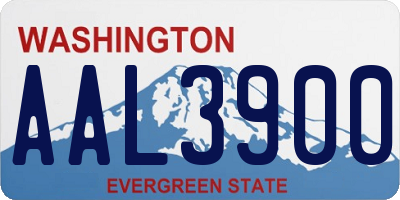 WA license plate AAL3900