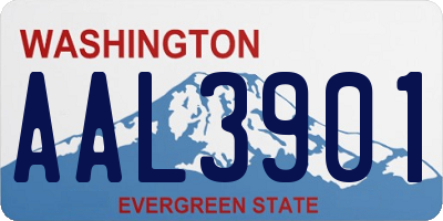 WA license plate AAL3901