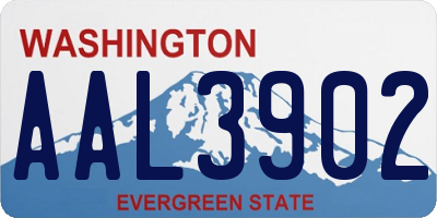 WA license plate AAL3902