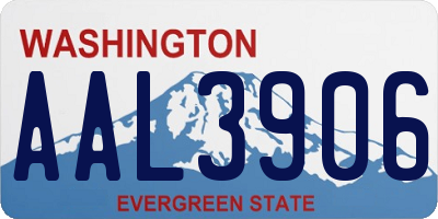 WA license plate AAL3906