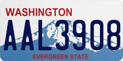 WA license plate AAL3908