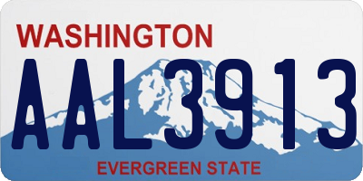 WA license plate AAL3913