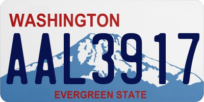 WA license plate AAL3917