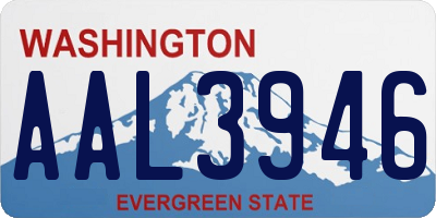 WA license plate AAL3946