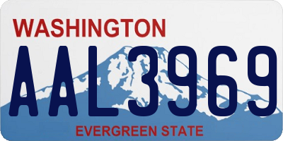 WA license plate AAL3969