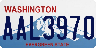 WA license plate AAL3970