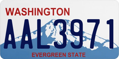 WA license plate AAL3971