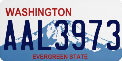 WA license plate AAL3973