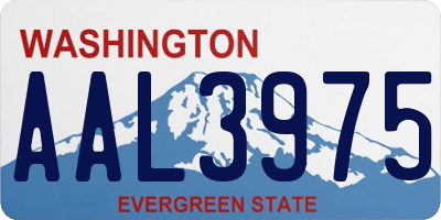 WA license plate AAL3975