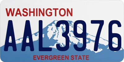 WA license plate AAL3976