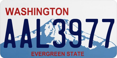 WA license plate AAL3977