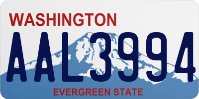 WA license plate AAL3994