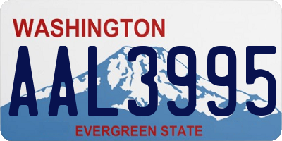 WA license plate AAL3995