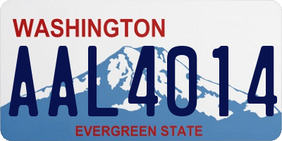 WA license plate AAL4014
