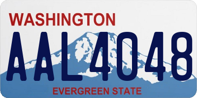 WA license plate AAL4048