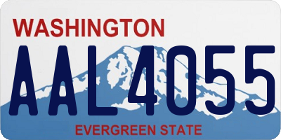 WA license plate AAL4055