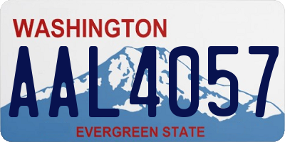 WA license plate AAL4057