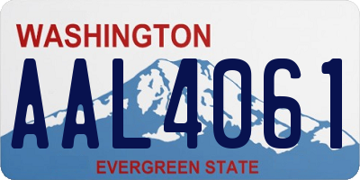 WA license plate AAL4061