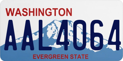 WA license plate AAL4064