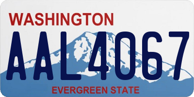 WA license plate AAL4067