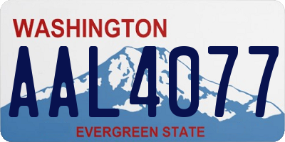 WA license plate AAL4077