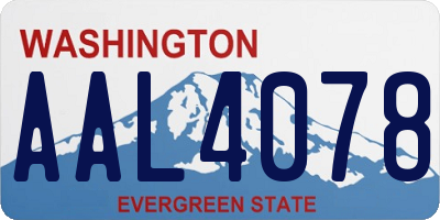 WA license plate AAL4078