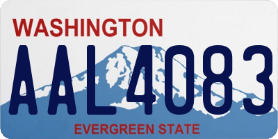 WA license plate AAL4083