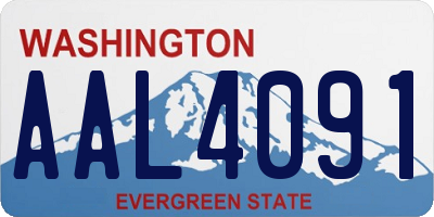 WA license plate AAL4091
