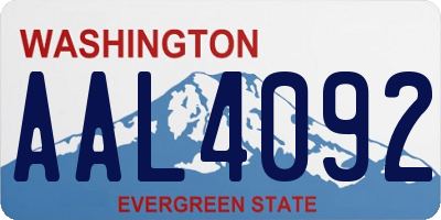 WA license plate AAL4092